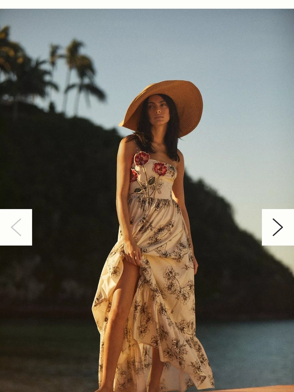 Anthropologie x Especia Floral Maxi Dress With Embroidered Blooms Sz L - Picture 7 of 7